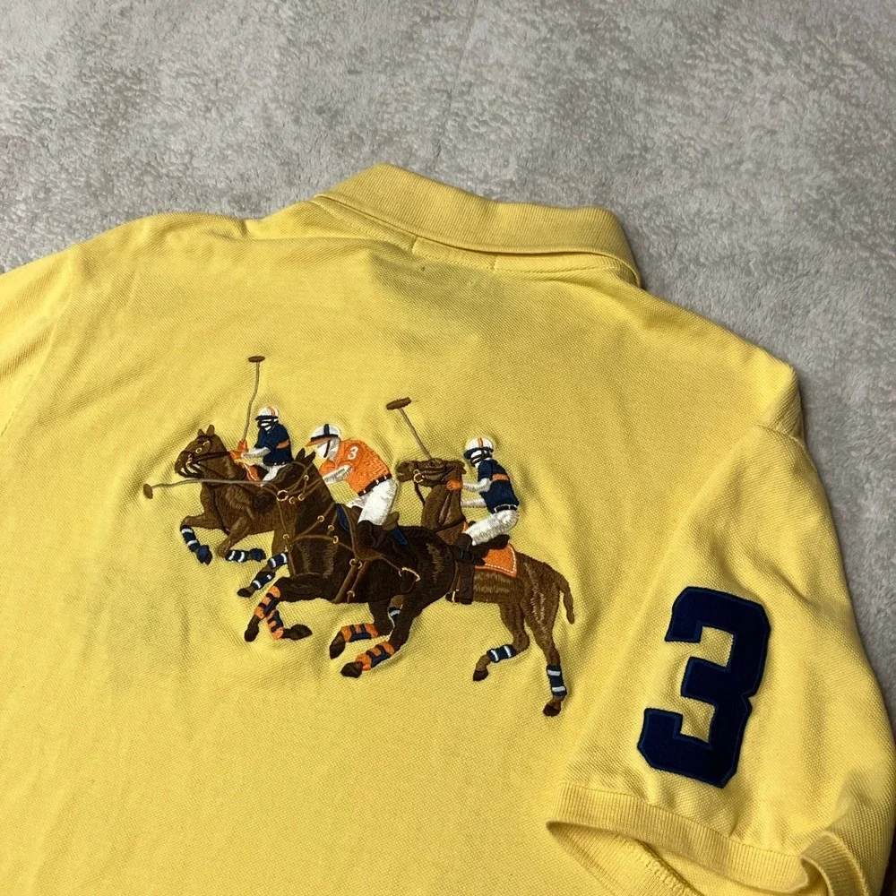 Polo Ralph Lauren International Challenge Cup Stampede Triple Pony Yellow Mens L
